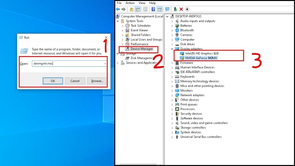 Cập nhật hoặc cài lại driver card màn hình