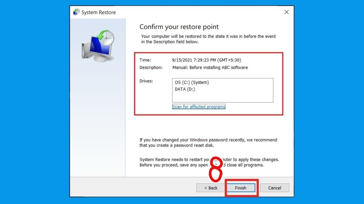 Khôi phục hệ thống nếu lỗi phần mềm nghiêm trọng