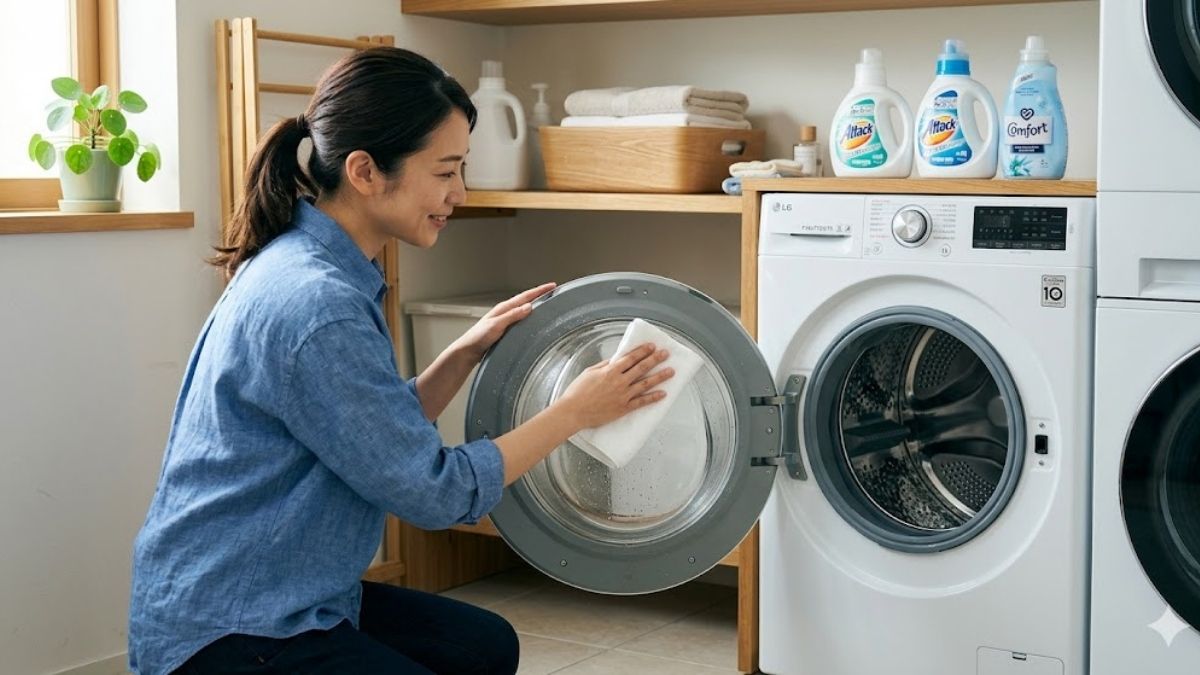 Vệ sinh cửa máy giặt định kỳ giúp phòng ngừa lỗi cửa máy giặt không đóng kín