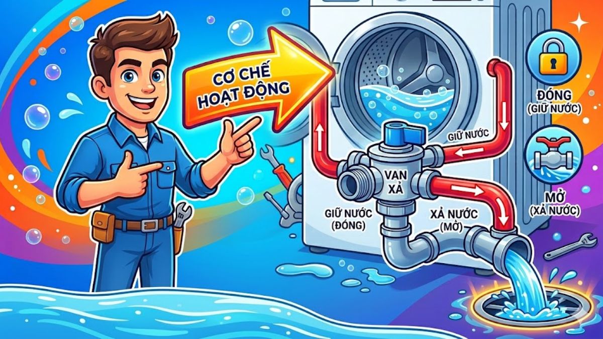 Đôi nét về van xả nước máy giặt