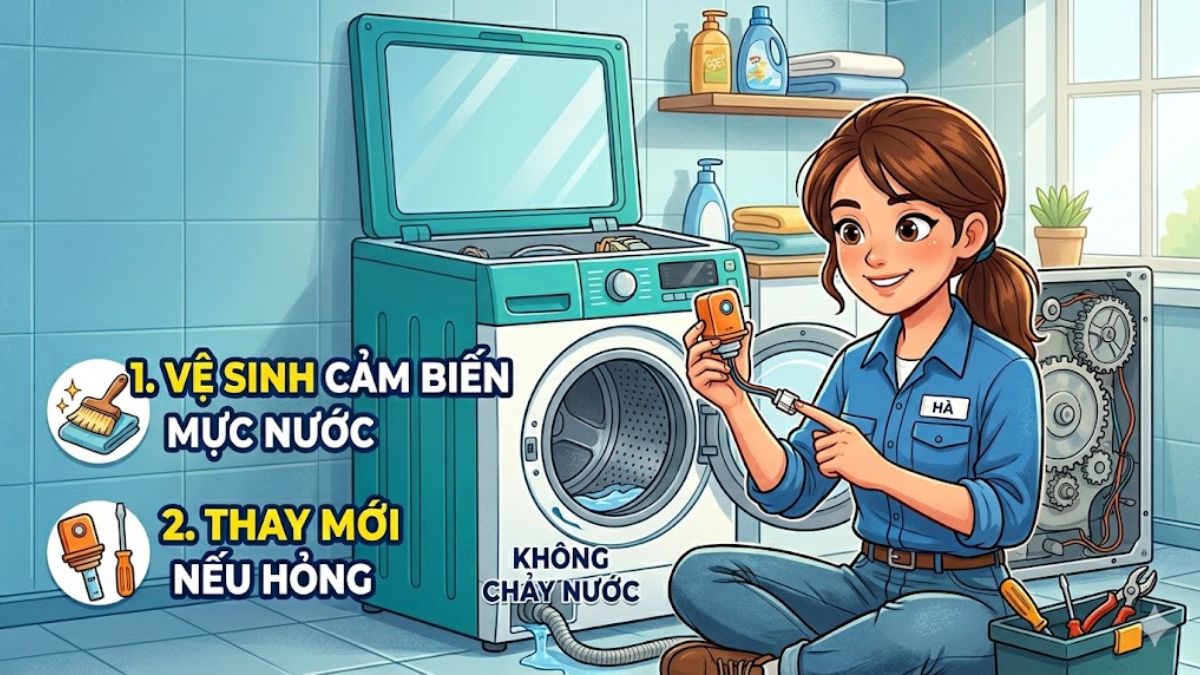 Vệ sinh hoặc thay cảm biến mực nước