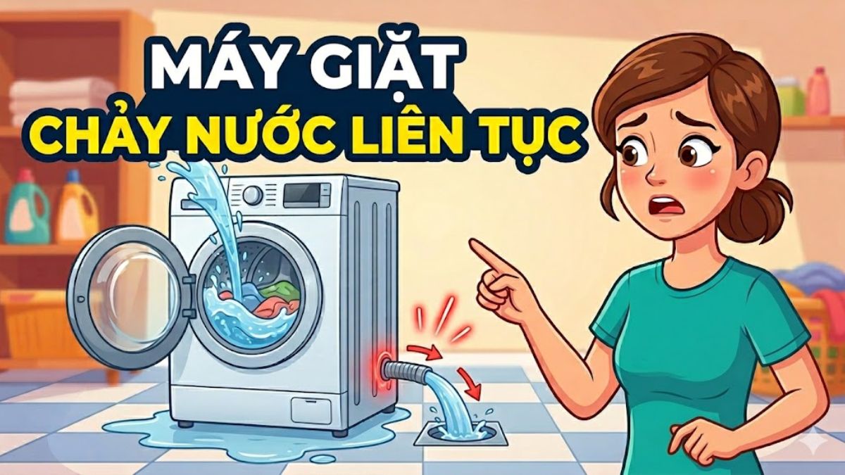 Nước chảy ra liên tục khi đang cấp nước