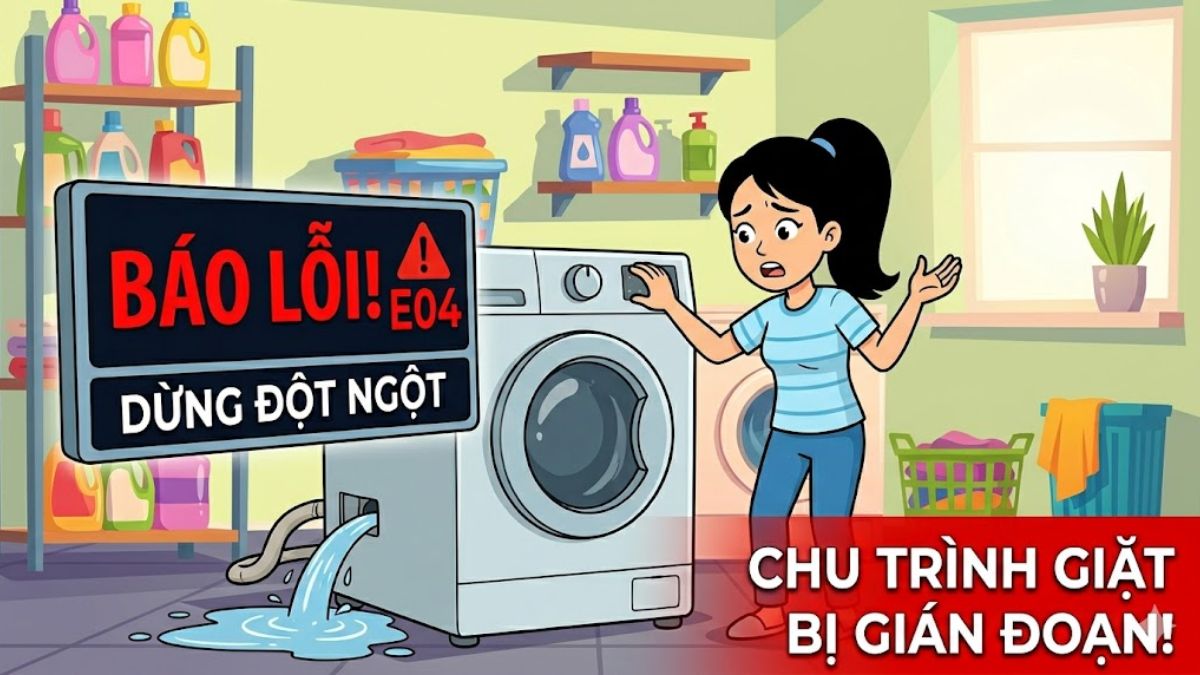 Chu trình giặt bị gián đoạn