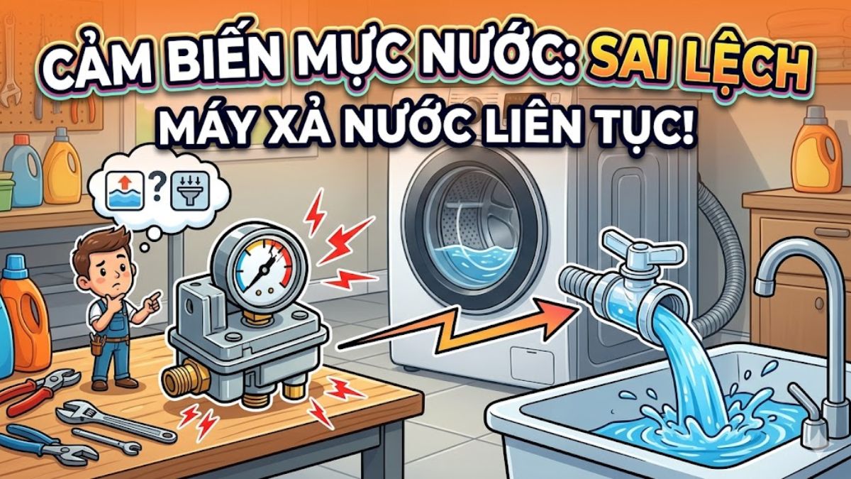 Cảm biến mực nước hoạt động không chính xác là một nguyên nhân phổ biến