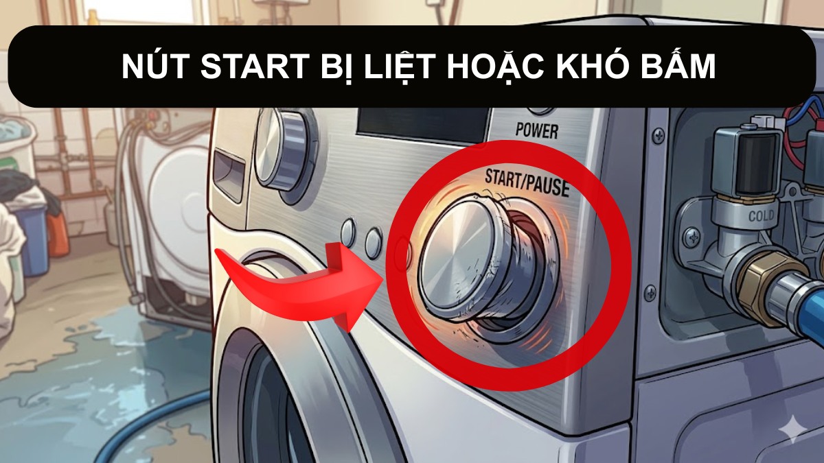 Nút Start bị liệt hoặc khó bấm