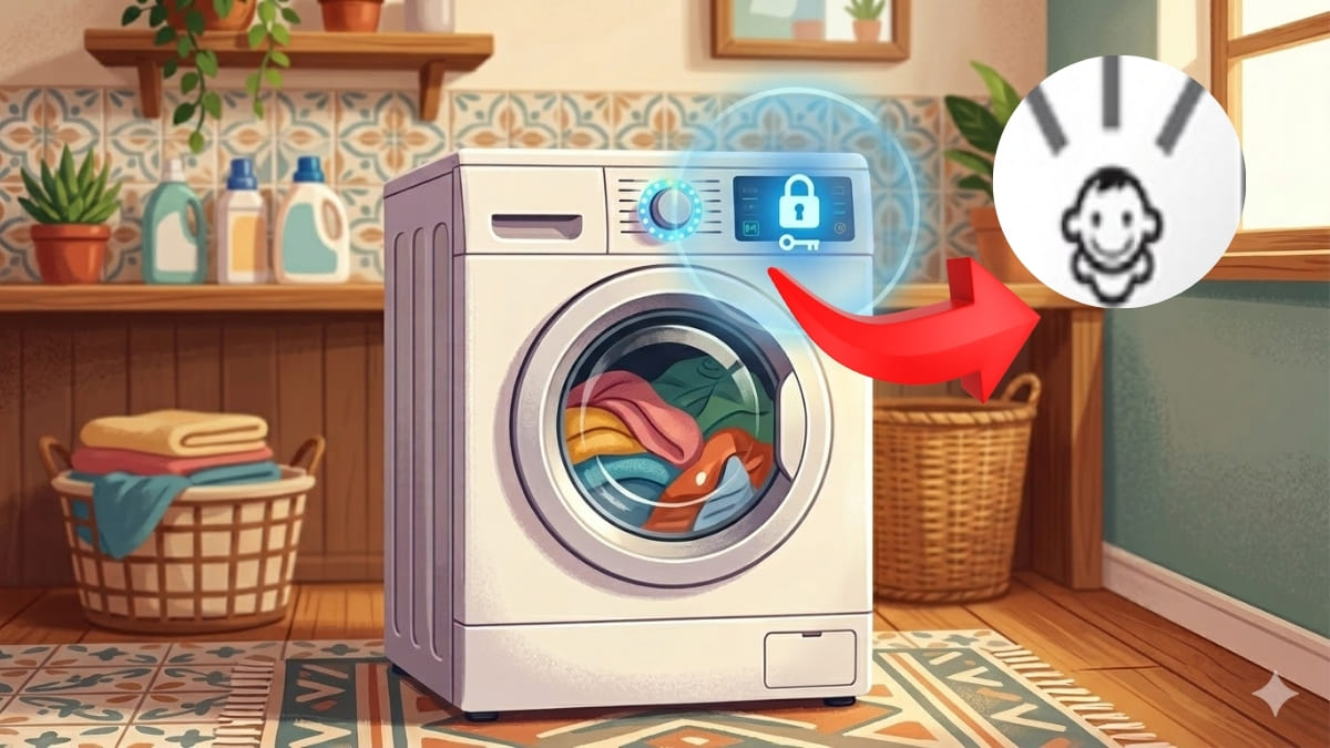 Chức năng khóa trẻ em là một nguyên nhân thường gặp khiến nút Start trên máy giặt không hoạt động