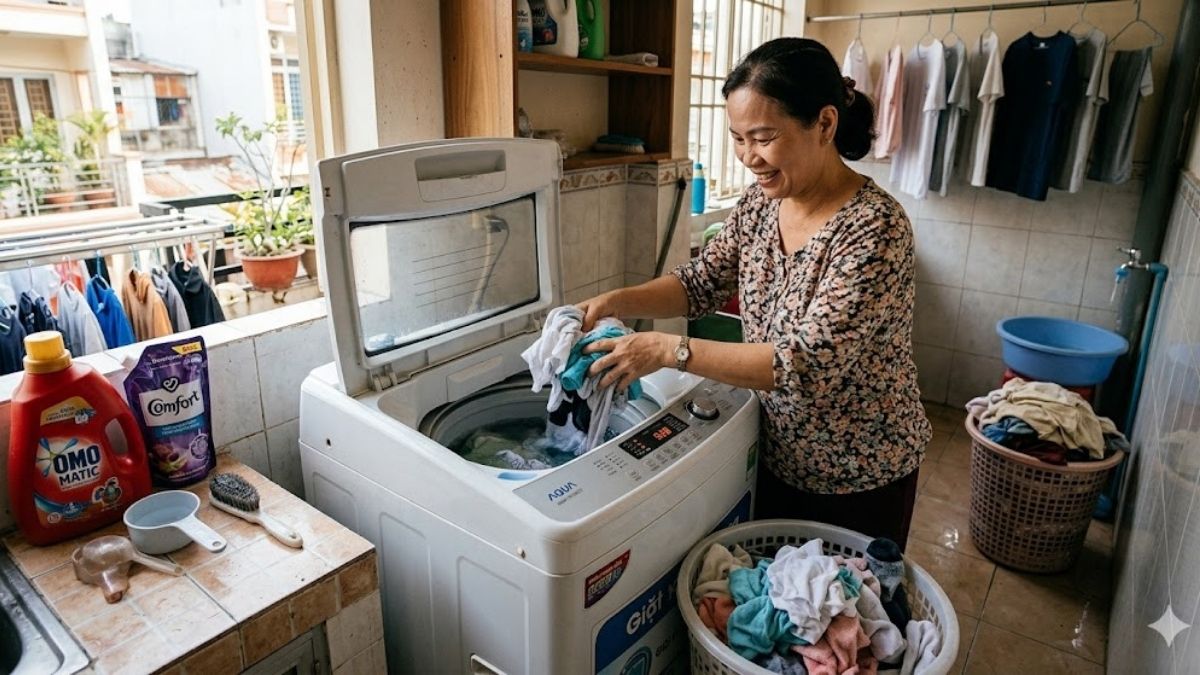 Giặt quần áo theo từng đợt nhỏ