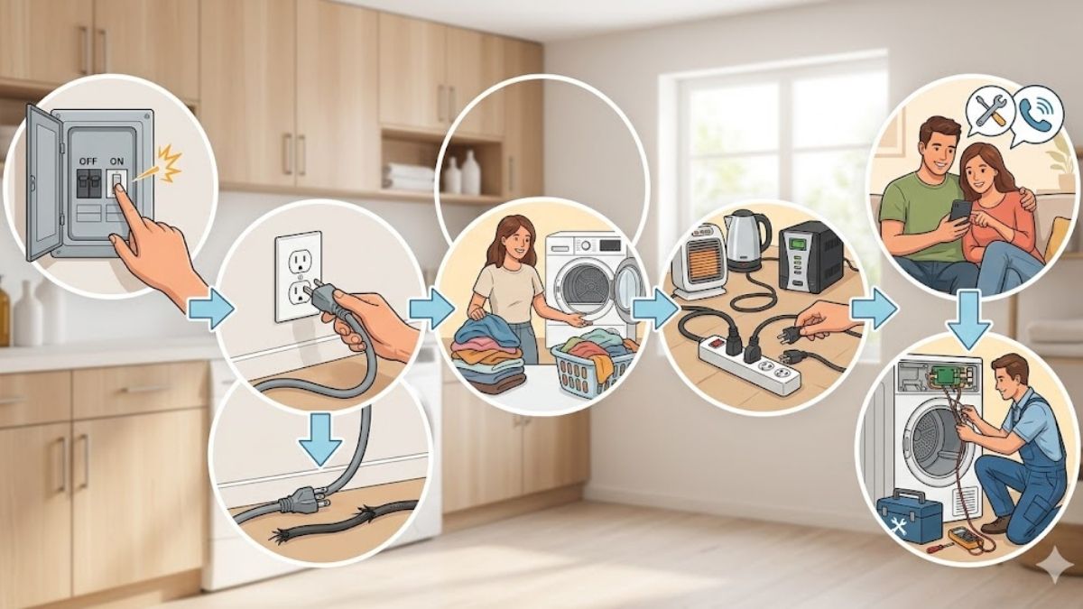 Cách khắc phục tình trạng máy sấy quần áo không vào điện