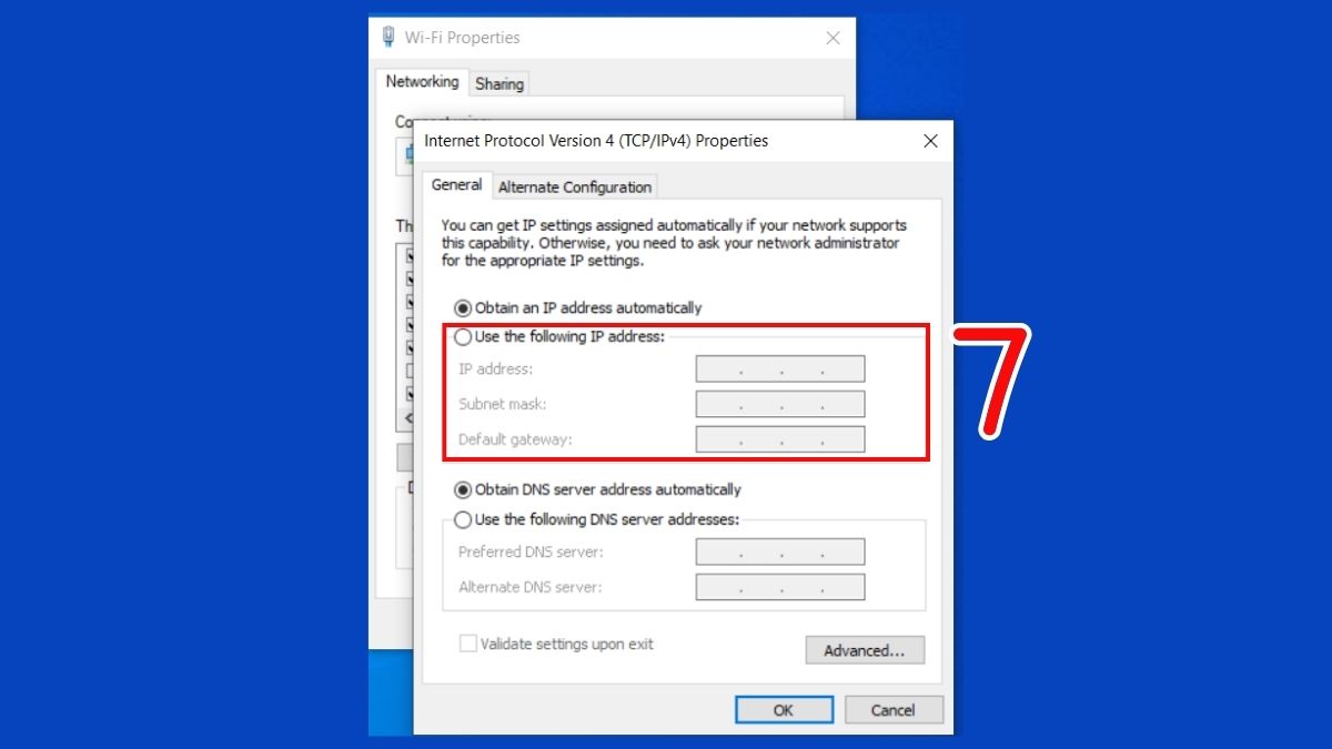 Thiết lập IP tĩnh cho WiFi