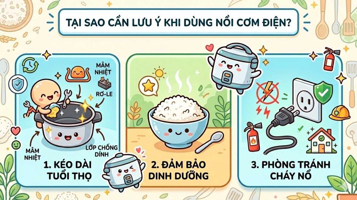 Cần nắm rõ những lưu ý khi sử dụng nồi cơm điện