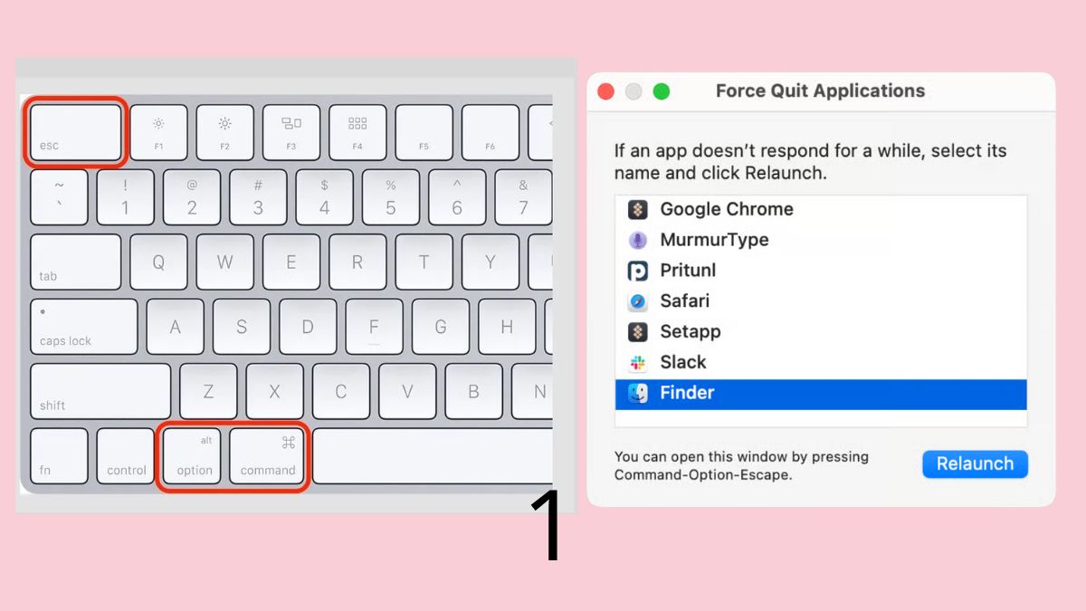 Sử dụng tổ hợp phím để buộc dừng ứng dụng
