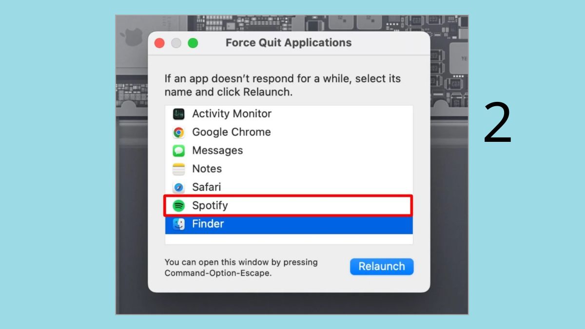Sử dụng tổ hợp phím để buộc dừng ứng dụng
