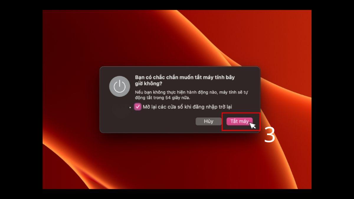 Cách tắt Macbook nhanh thông qua menu mặc định