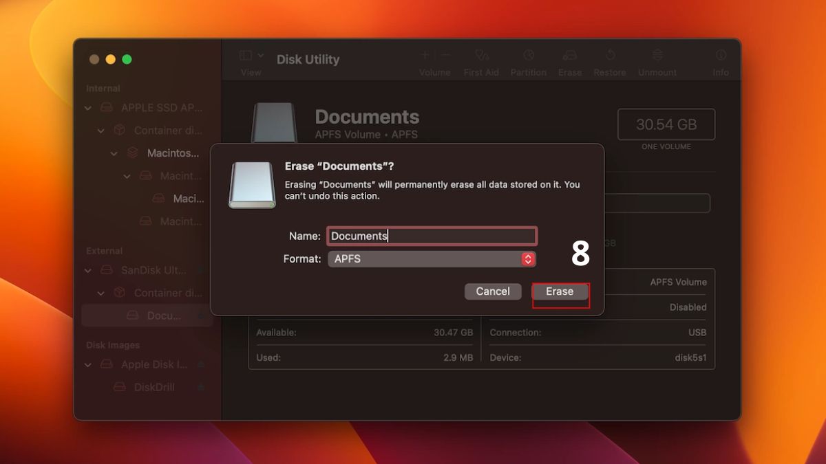 Đổi định dạng USB sang chuẩn phù hợp với macOS