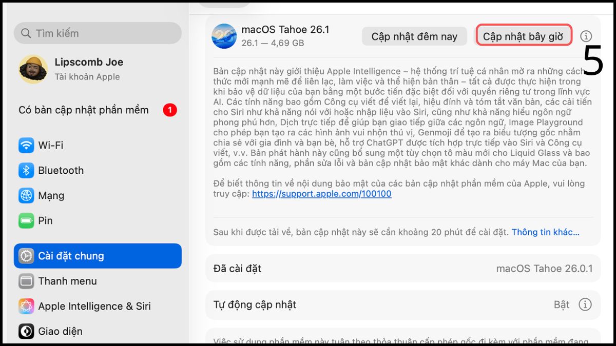 Cập nhật macOS lên phiên bản mới nhất
