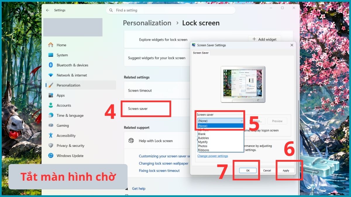 Cách tắt màn hình chờ và chỉnh thời gian chờ màn hình