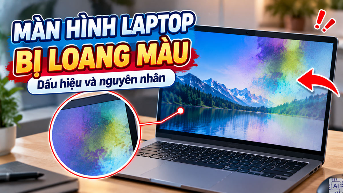 Màn hình laptop bị loang màu: Dấu hiệu và nguyên nhân