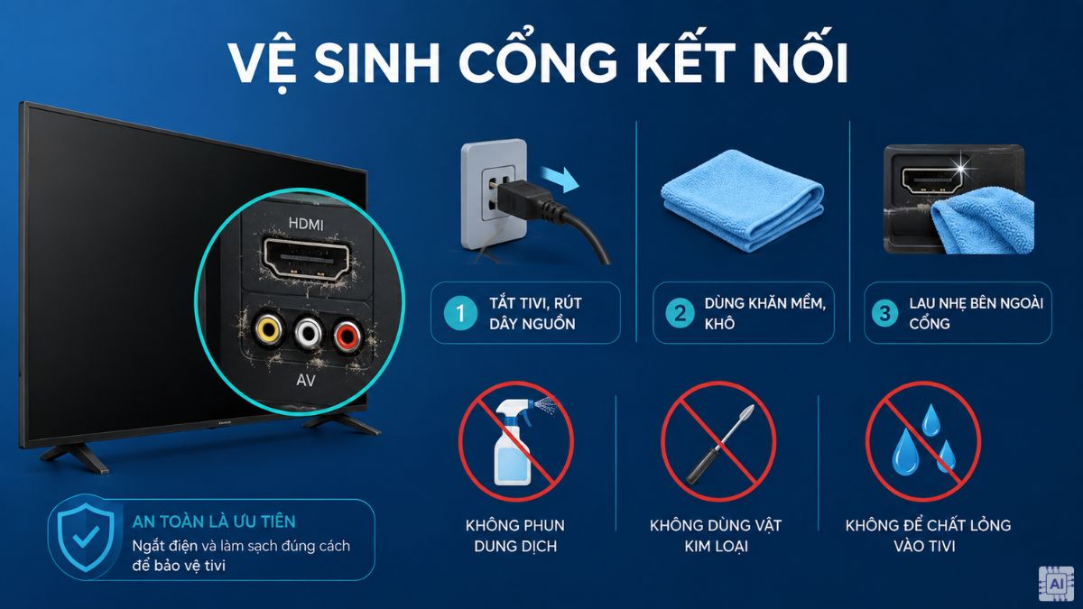 Vệ sinh cổng kết nối