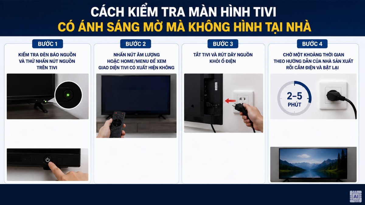 Các bước kiểm tra nguồn điện