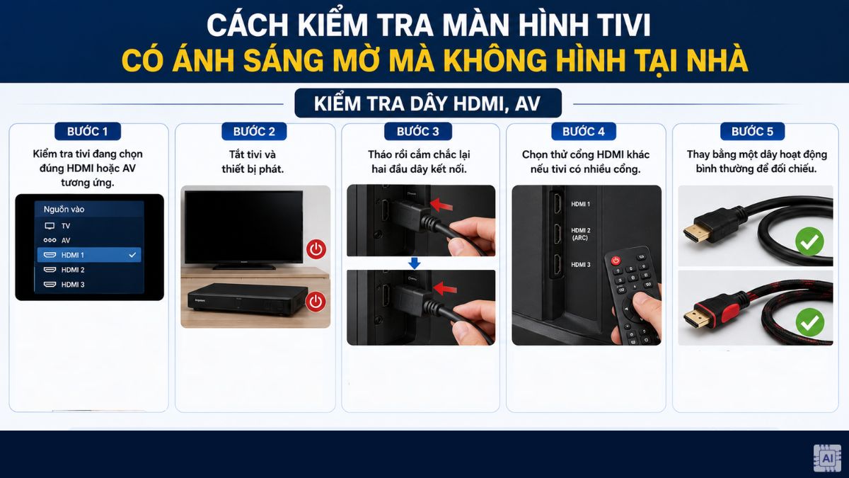 Các bước kiểm tra đường kết nối