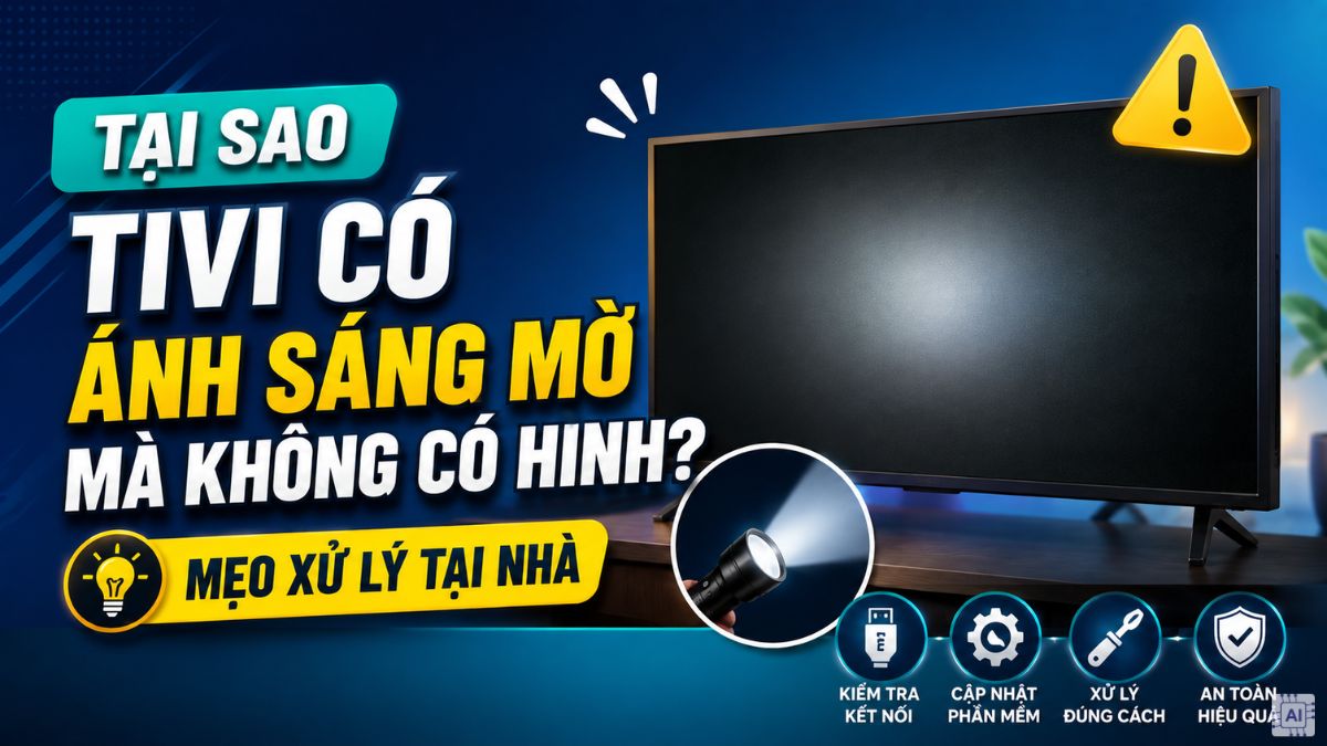 Tại sao tivi có ánh sáng mờ mà không hình? Mẹo xử lý tại nhà