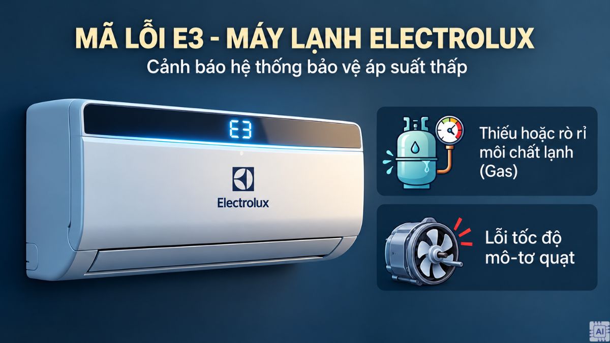 Máy lạnh Electrolux báo lỗi E3