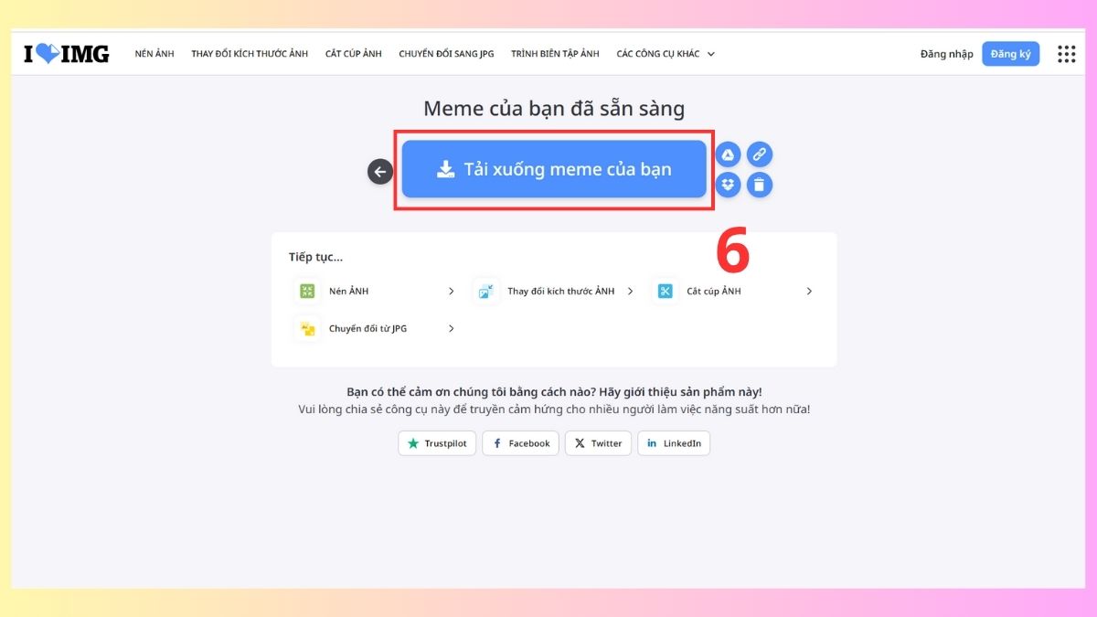 Dùng ứng dụng tạo meme online