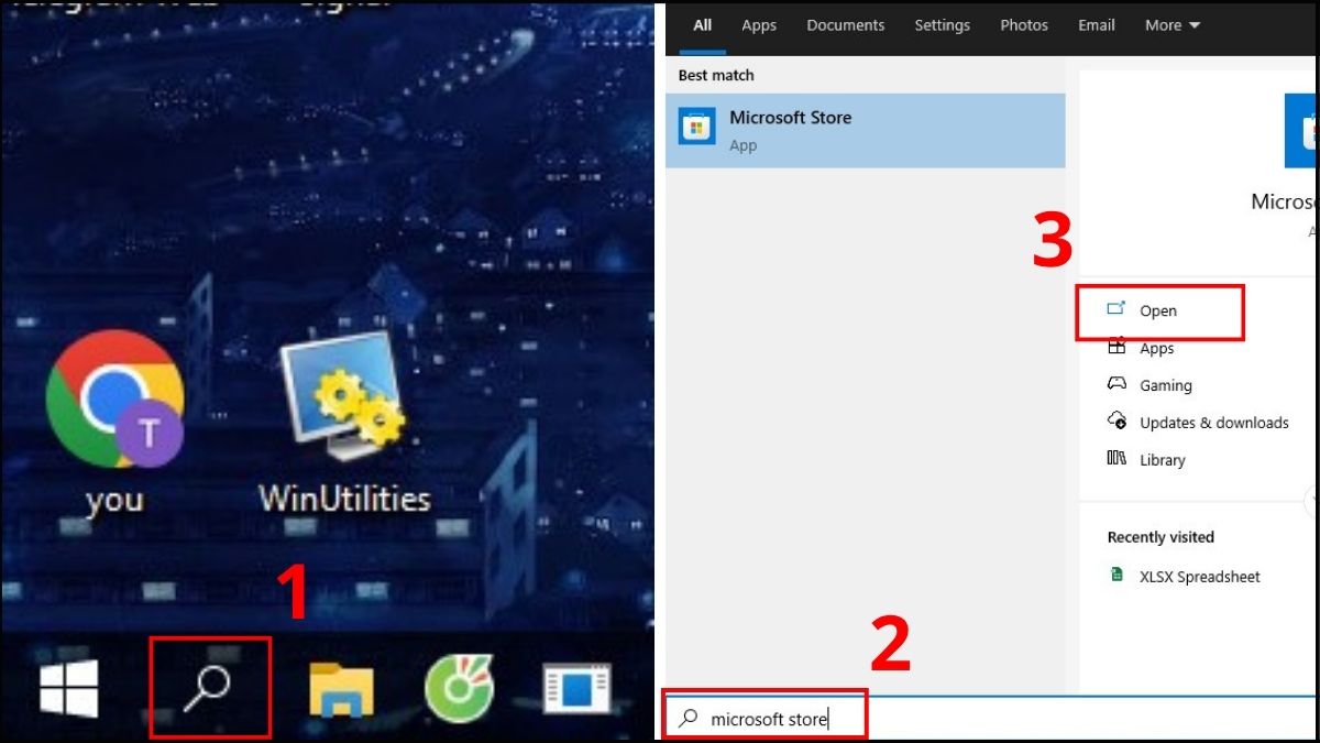 Cách mở Microsoft Store trên Windows