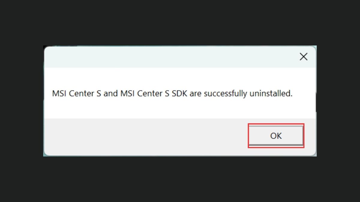 Cách gỡ cài đặt sạch bằng MSI Center Clean Tool