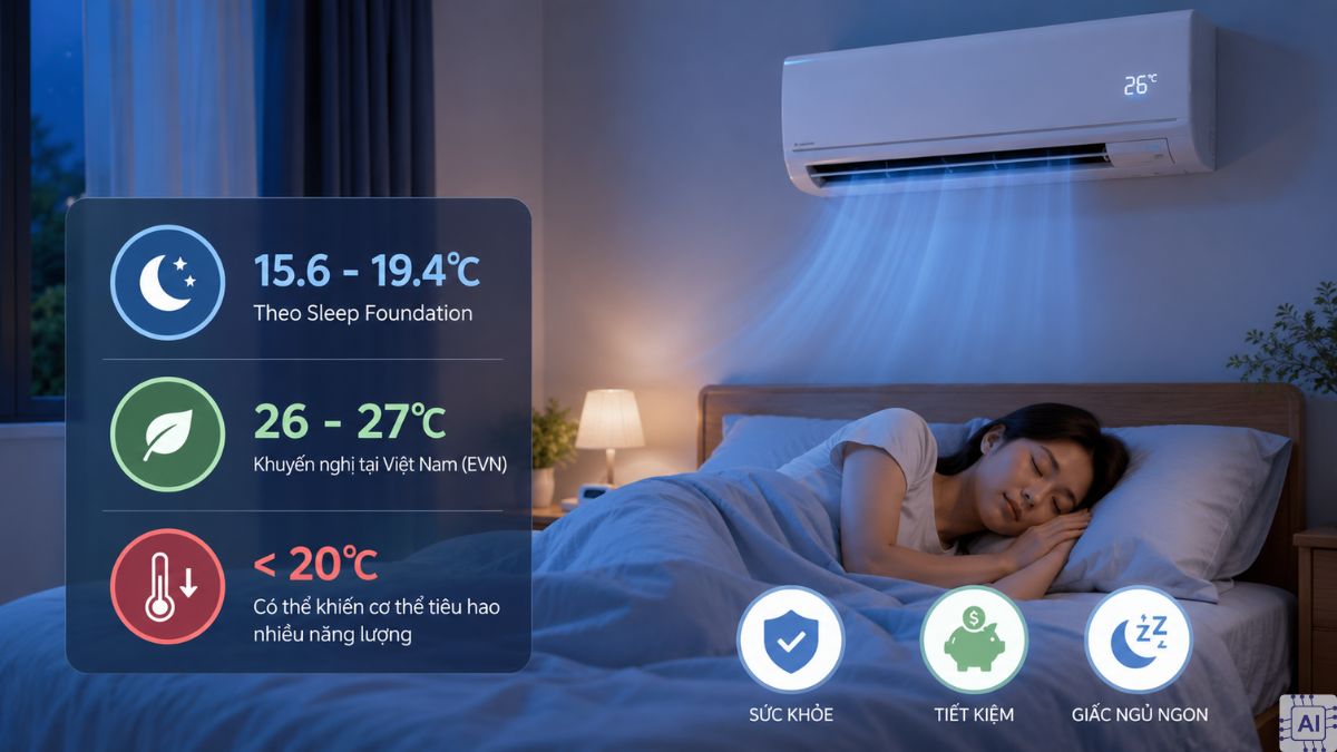 Nhiệt độ lý tưởng khi ngủ