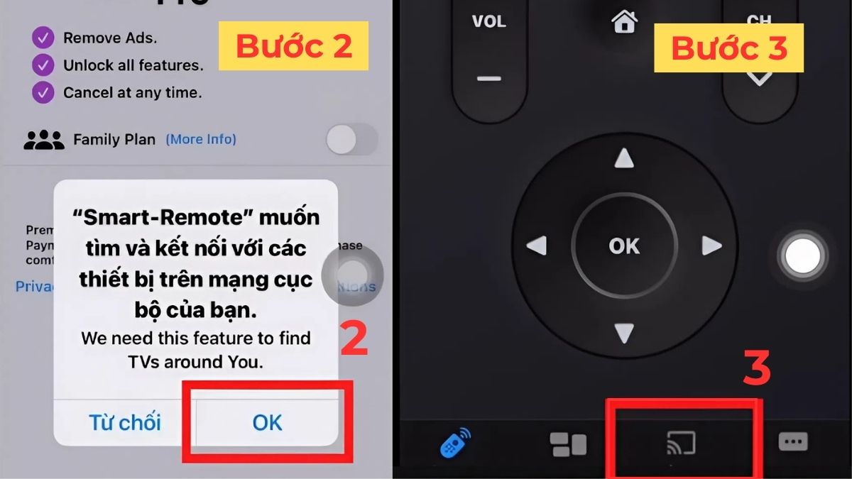 Dùng ứng dụng điều khiển tivi Sony trên điện thoại