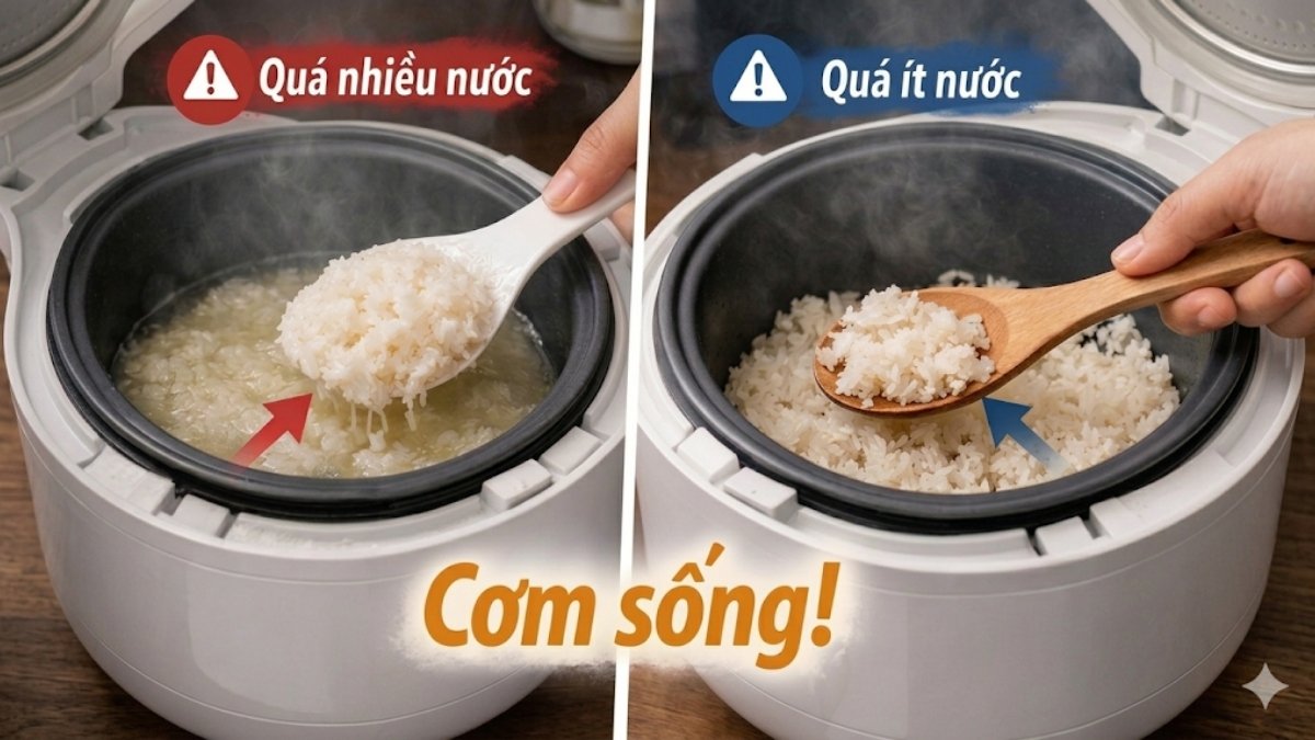 Cho quá nhiều hoặc quá ít nước