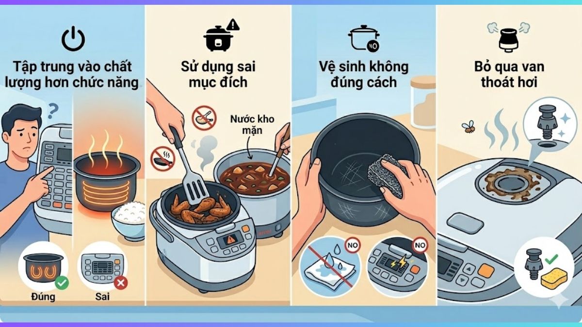 Sai lầm phổ biến khi nghĩ về nồi cơm điện tử