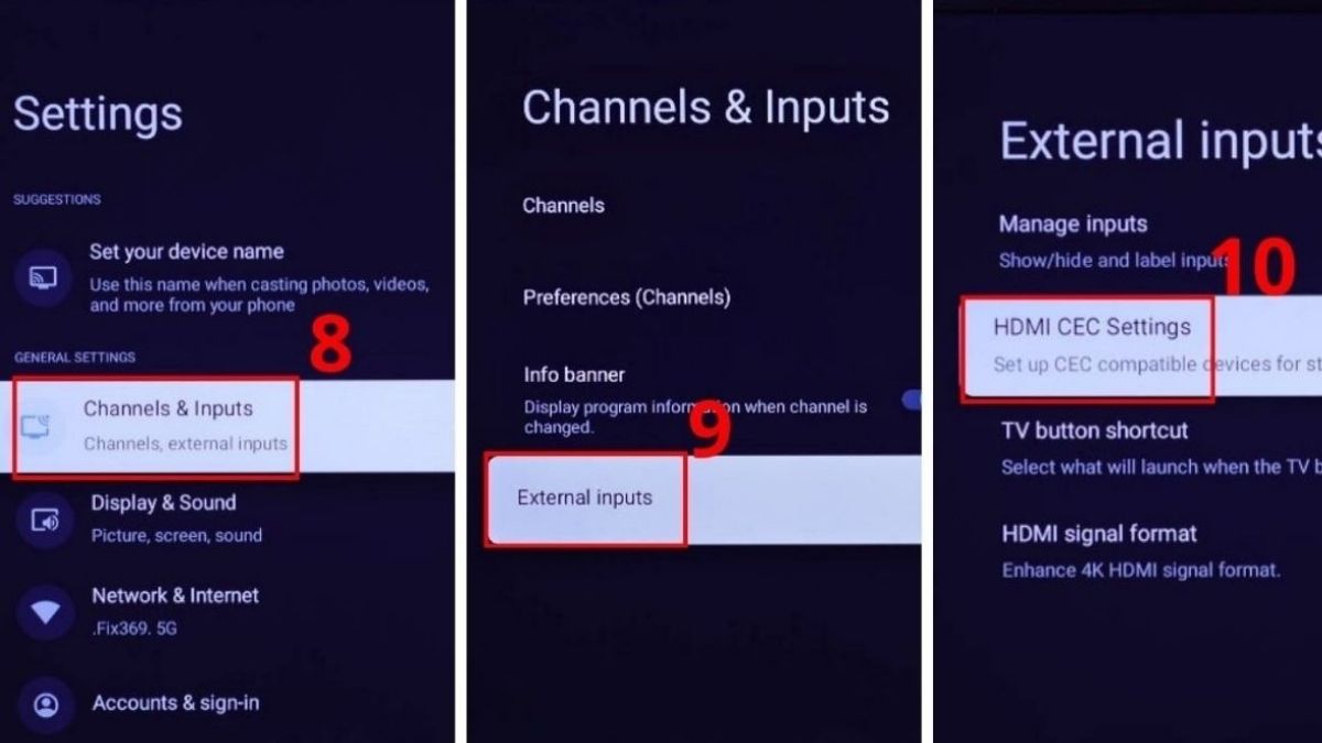 Cách thiết lập ngõ ra âm thanh qua HDMI ARC/eARC