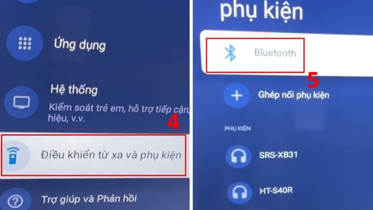 Cách thiết lập âm thanh qua Bluetooth