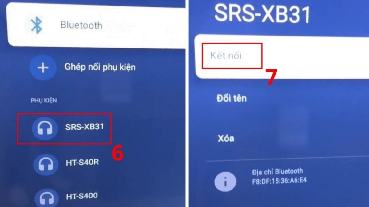 Cách thiết lập âm thanh qua Bluetooth
