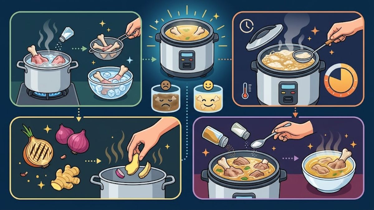 Bí quyết hầm xương nước trong và nhanh nhừ