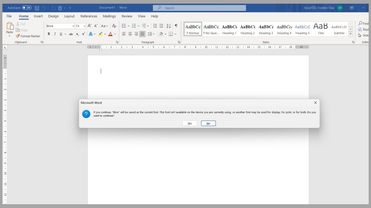 Font không hiển thị trong danh sách font