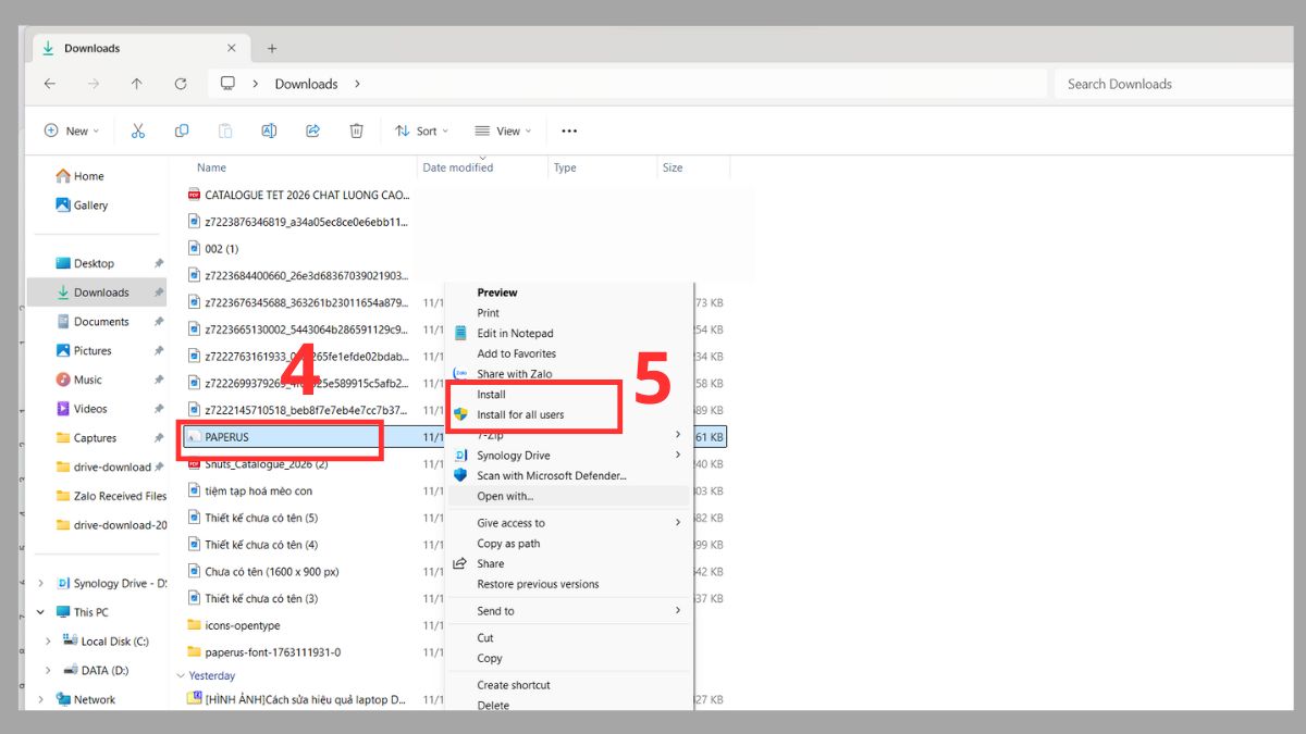 Cách cài đặt font nhanh chóng và đơn giản trên Windows