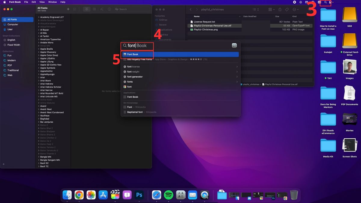 Cách cài đặt font nhanh chóng và đơn giản trên macOS