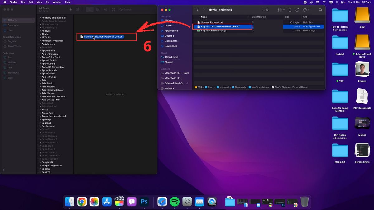 Cách cài đặt font nhanh chóng và đơn giản trên macOS