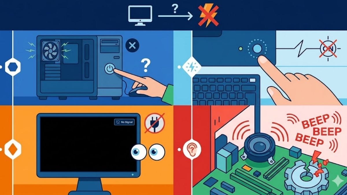 Những dấu hiệu PC gặp lỗi sập nguồn bật không lên