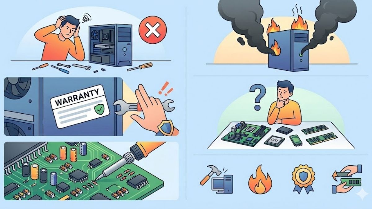 Khi nào cần phải mang PC đến các cơ sở sửa chữa chuyên nghiệp?