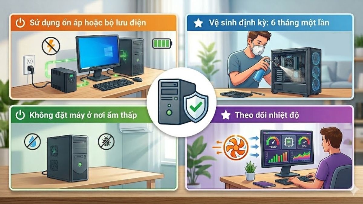 Cách phòng tránh lỗi PC bị sập nguồn không mở lại được