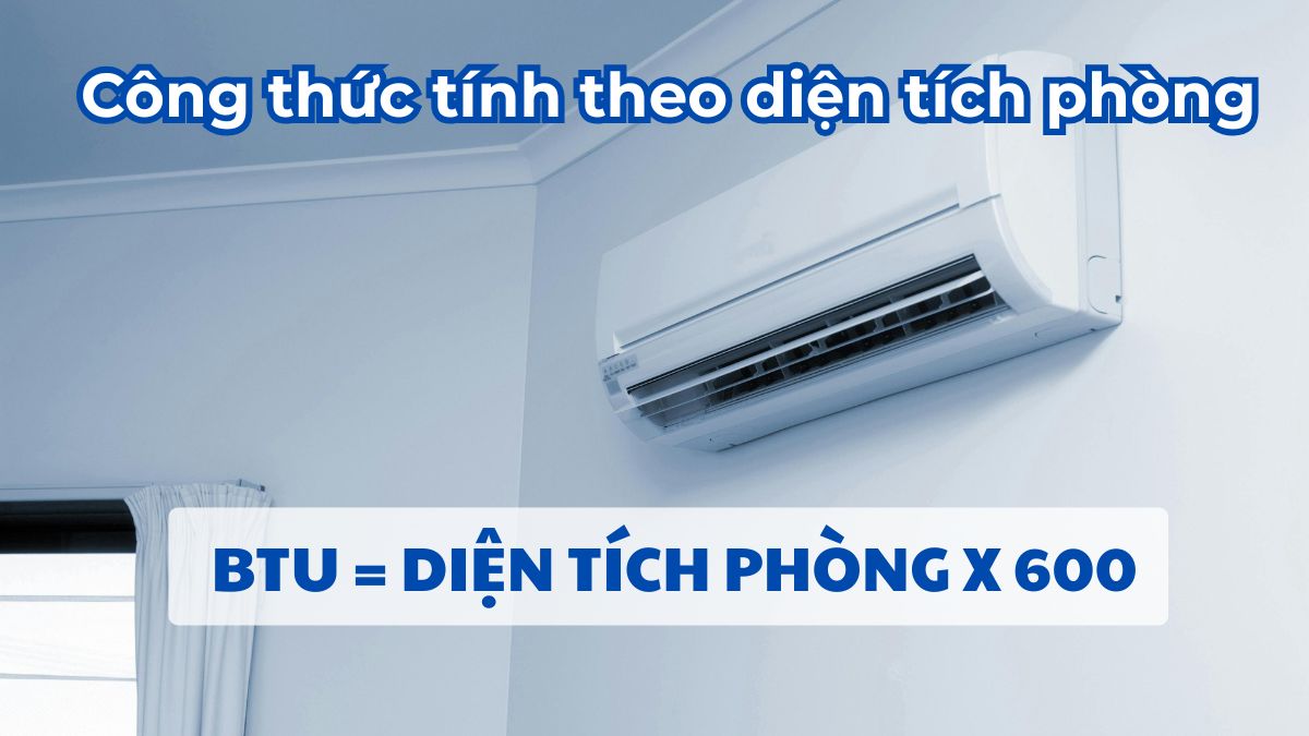 Công thức tính theo diện tích phòng