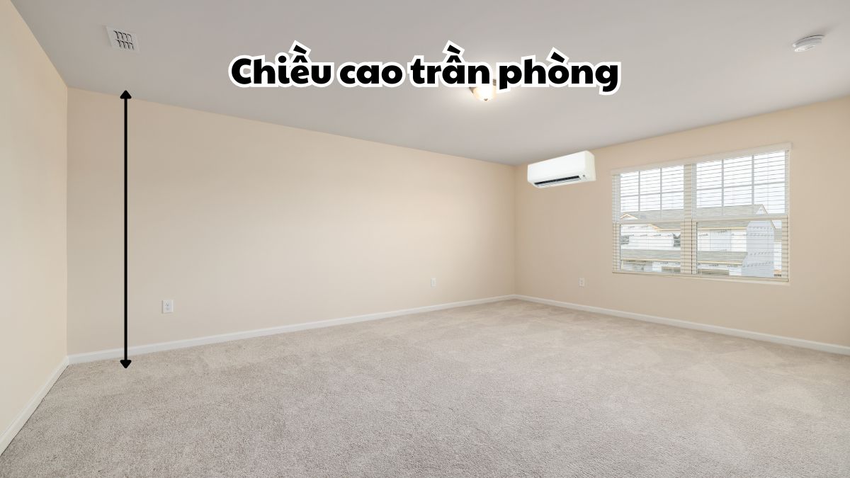 Chiều cao trần ảnh hưởng trực tiếp đến việc làm lạnh
