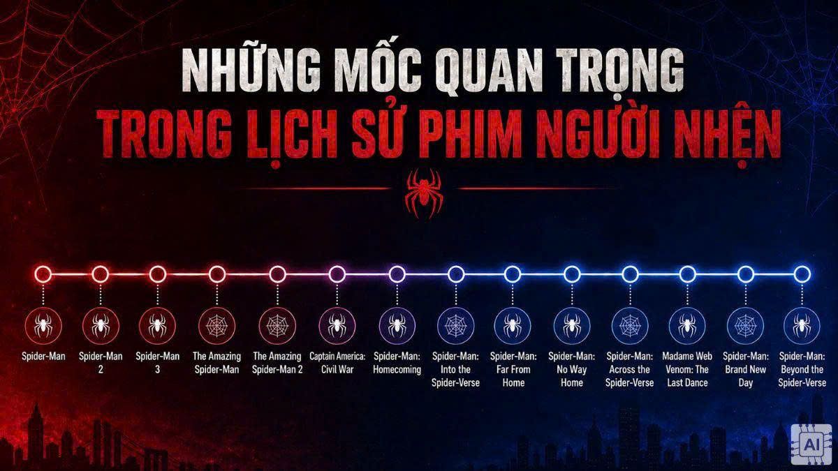 Những mốc quan trọng trong lịch sử phim Người Nhện