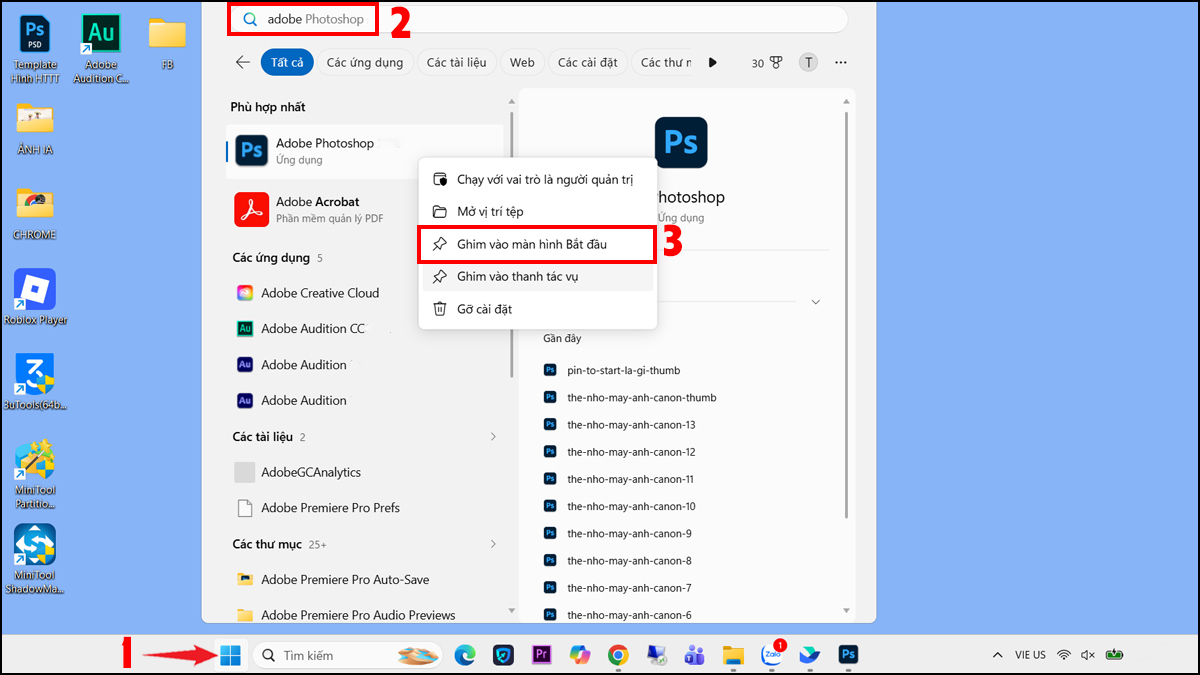 Cách ghim ứng dụng trên Windows 10 và Windows 11