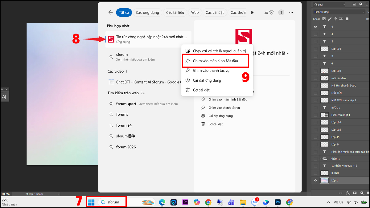 Ghim website bằng Microsoft Edge: