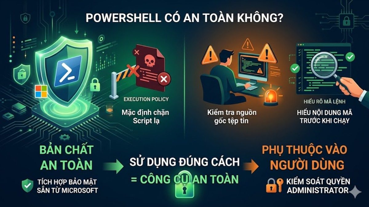 PowerShell hỗ trợ quản trị an toàn cho hệ thống